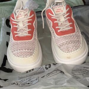 SHEIN Coral and White Women's Sneakers